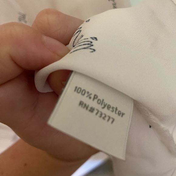 Disney Lauren Conrad Collab Mickey Minnie signature Cream Blouse Top - Picture 7 of 7